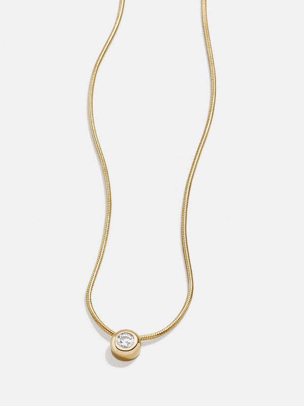 Celease 18K Gold Necklace - Clear/Gold