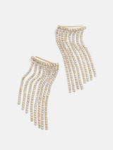 BaubleBar Daniella Earrings - Clear/Gold - 
    Crystal fringe ear crawlers
  
