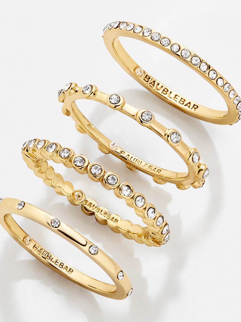 BaubleBar Morgan Ring Set - Clear/Gold - 
    Enjoy 20% off - This Week Only
  
