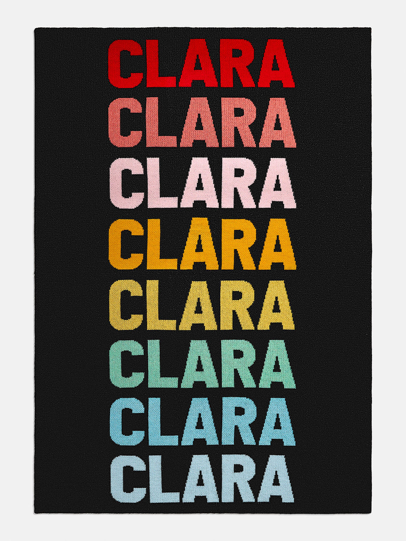 BaubleBar Ombre Name Custom Blanket - Black/Multi - 
    Custom, machine washable blanket
  
