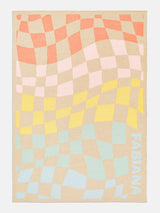 BaubleBar 3D Check Custom Blanket - Rainbow/Tan - 
    Custom, machine washable blanket
  
