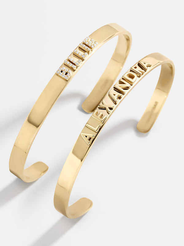 18K Gold Custom Cuff Bracelet