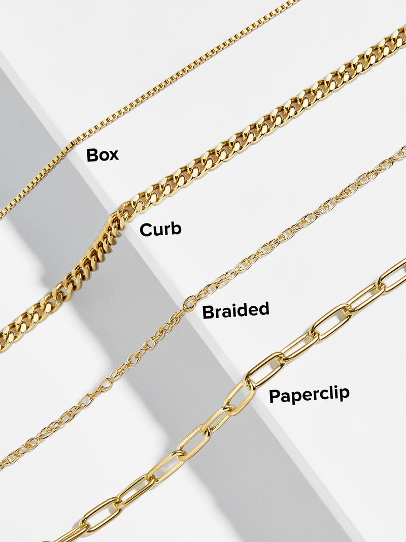 BaubleBar 14K Gold Custom Nameplate Necklace - Gold - 
    18K Gold Plated Sterling Silver
  
