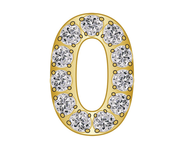 Pavé Number Icon - 0