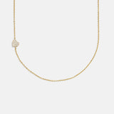 18K Gold Asymmetrical Heart Necklace - Heart