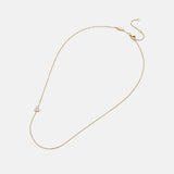 18K Gold Asymmetrical Heart Necklace - Heart