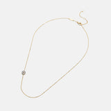 18K Gold Asymmetrical Evil Eye Necklace - Evil Eye