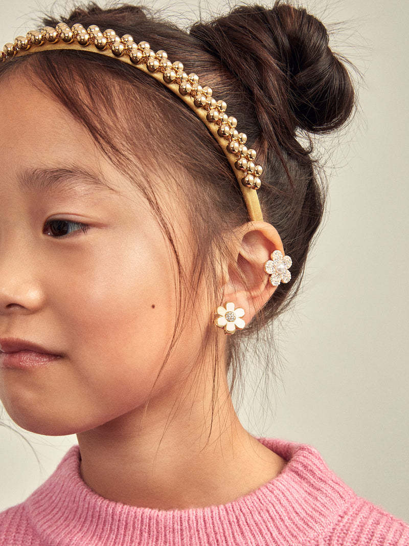 BaubleBar Pisa Please Kids’ Headband - Gold - 
    Gold headband with beads 
  
