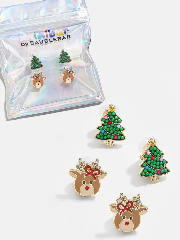 Merry & Bright Kids' Earring Set - Green