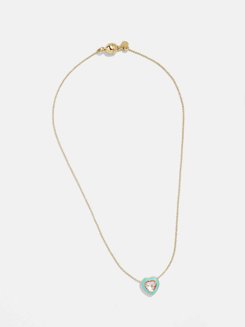 BaubleBar The Heart of Gold Kids' Necklace - Blue - 
    Kids' heart neckalce
  
