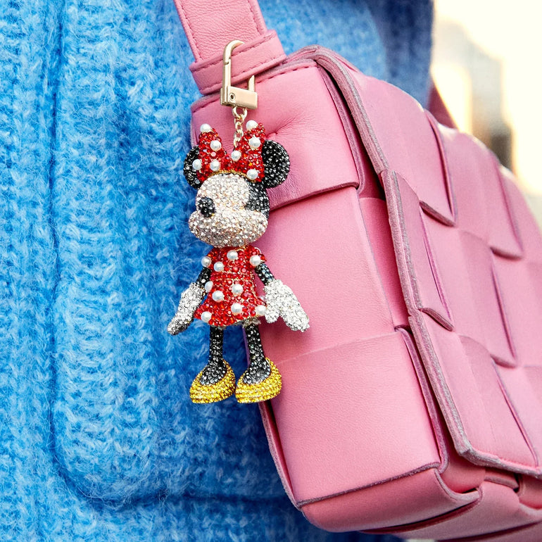 Disney Minnie Mouse Classic Pavé Bag Charm in Minnie Mouse | BaubleBar