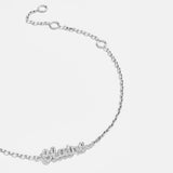 Sterling Silver Pavé Custom Nameplate Bracelet - Sterling Silver. Pavé Cubic Zirconia Stones