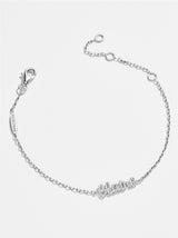 BaubleBar Sterling Silver Pavé Custom Nameplate Bracelet - Sterling Silver. Pavé Cubic Zirconia Stones - 
    Sterling Silver
  
