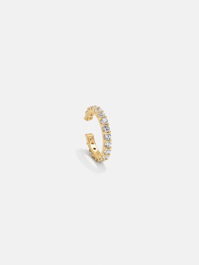 Leidy 18K Gold Ear Cuff - Gold/Pavé
