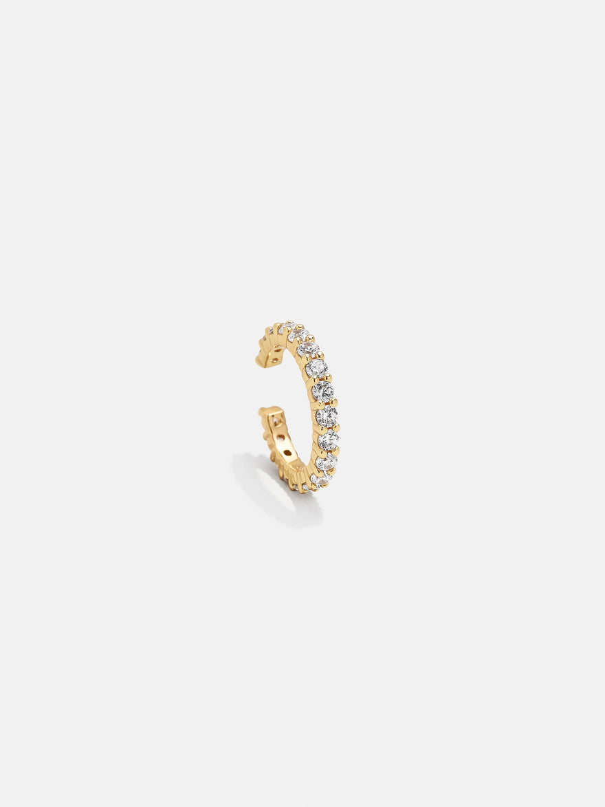 Leidy 18K Gold Ear Cuff - Gold/Pavé