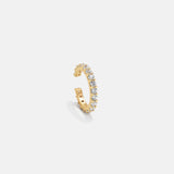 Leidy 18K Gold Ear Cuff - Gold/Pavé