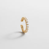 Leidy 18K Gold Ear Cuff - Gold/Pavé