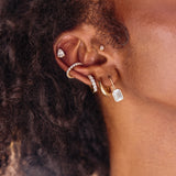 Leidy 18K Gold Ear Cuff - Gold/Pavé