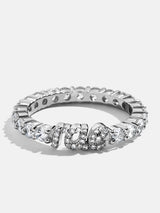 BaubleBar Script Custom Pavé Ring - Silver - 
    Enjoy 20% off - This Week Only
  
