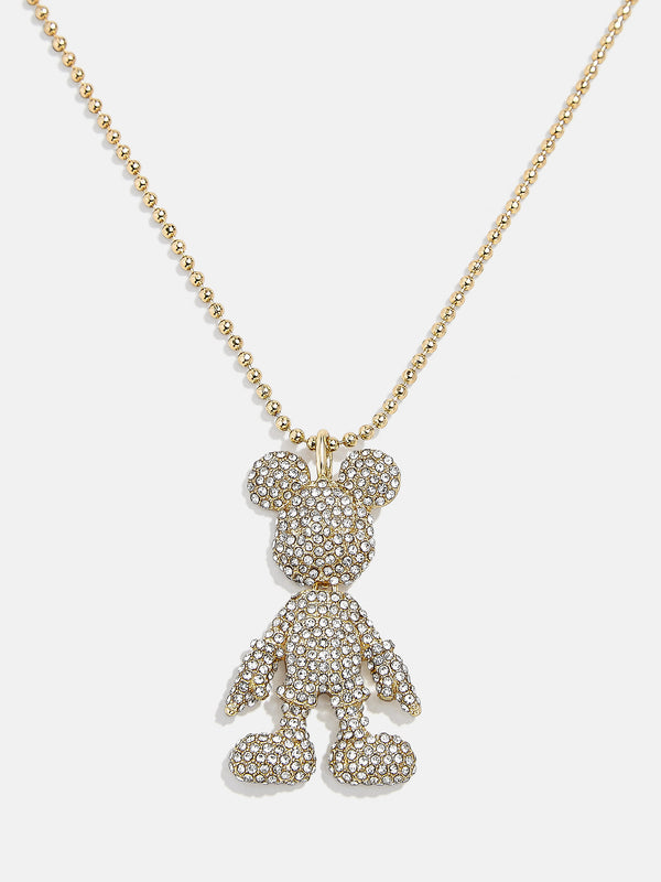 Mickey Mouse Disney 3D Necklace - Clear/Gold