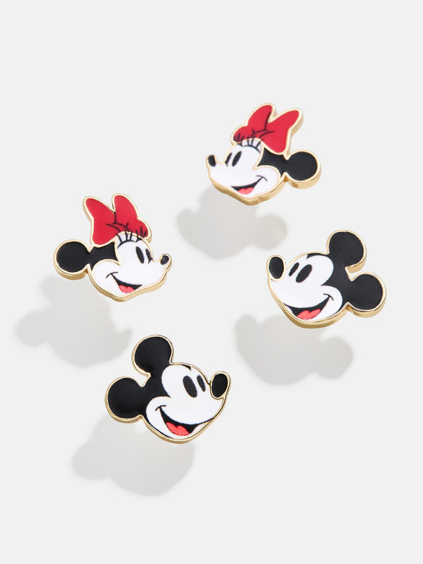 Mickey Mouse & Minnie Mouse Classic Earring Set - Red/White