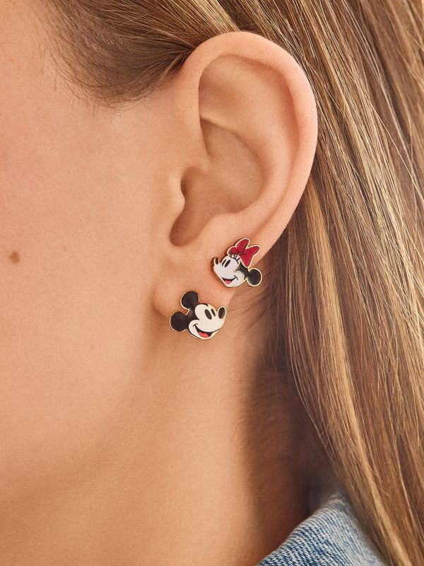 Mickey Mouse & Minnie Mouse Classic Earring Set - Red/White