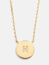 BaubleBar 18K Gold Single Initial Custom Disc Necklace - Gold/Pavé - 
    Enjoy 20% off - This Week Only
  
