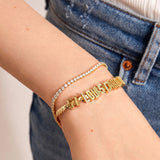 MLB Gold Curb Chain Bracelet - St. Louis Cardinals