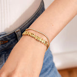 MLB Gold Curb Chain Bracelet - Atlanta Braves