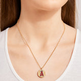 MLB Gold Baseball Charm Necklace - Los Angeles Angels