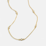 Yasmine 18K Gold Necklace - Gold/Pavé