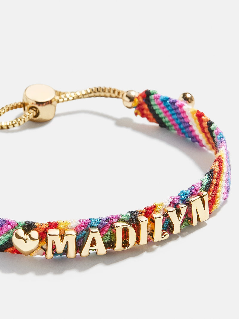 BaubleBar Kids' Custom Woven Friendship Bracelet - Multi Stripe - 
    Customizable bracelet
  
