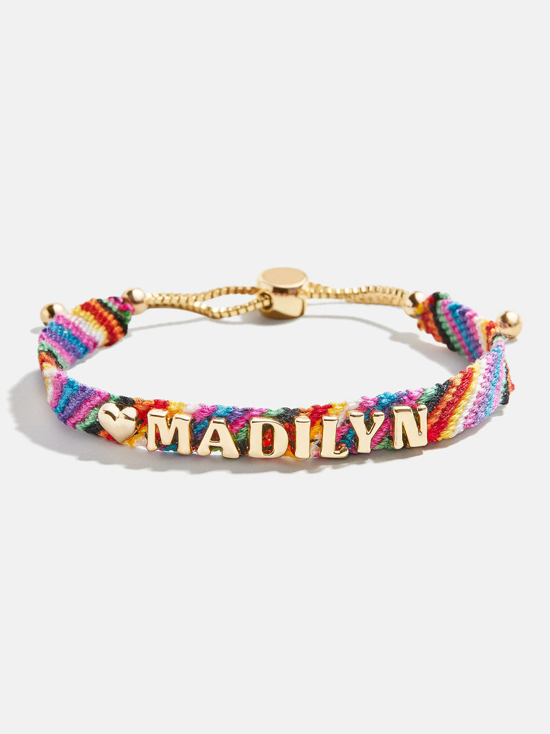 BaubleBar Kids' Custom Woven Friendship Bracelet - Multi Stripe - 
    Customizable bracelet
  
