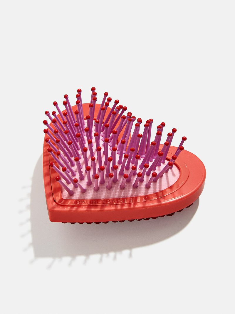 BaubleBar Kids' Heart Hair Brush - Heart - Kids' mini hair brush
