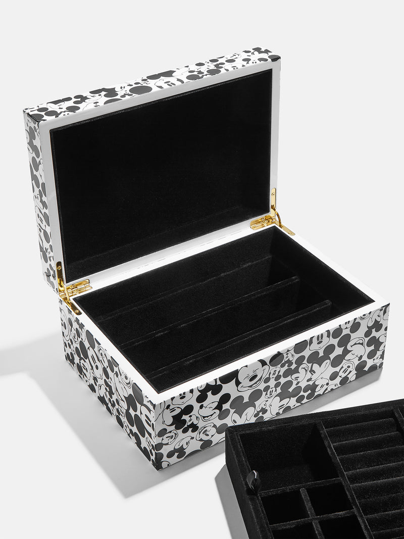 Mickey Mouse Disney Jewelry Lacquer Box - Black/White – Disney jewelry case  – BaubleBar