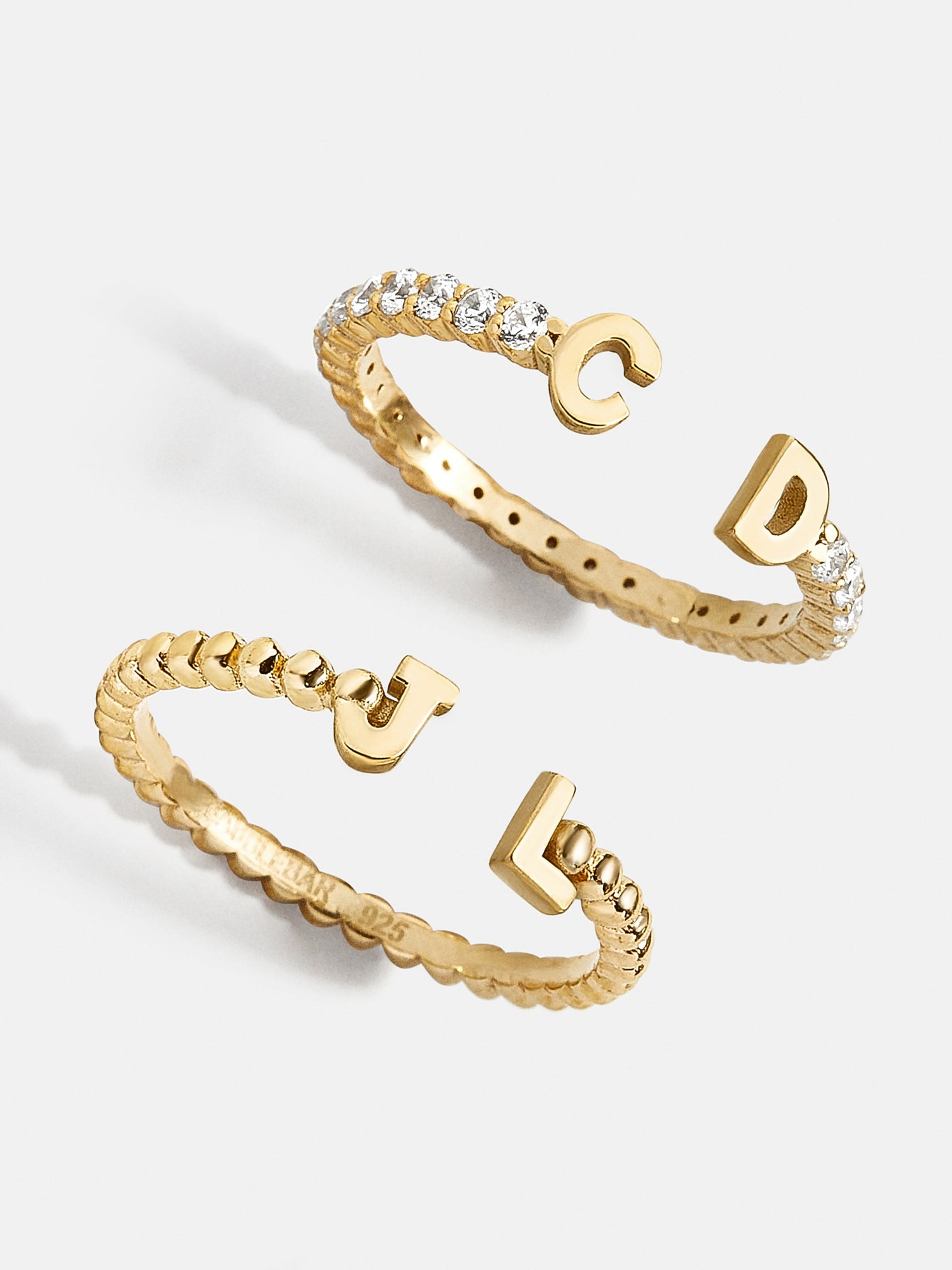 18K Gold Custom Initial Ring - Gold – Made with Love: 15% Off Custom ...