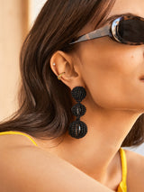 BaubleBar Skylar Earrings - Black - Beaded statement earrings
