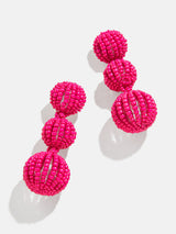 BaubleBar Skylar Earrings - Hot Pink - Beaded statement earrings