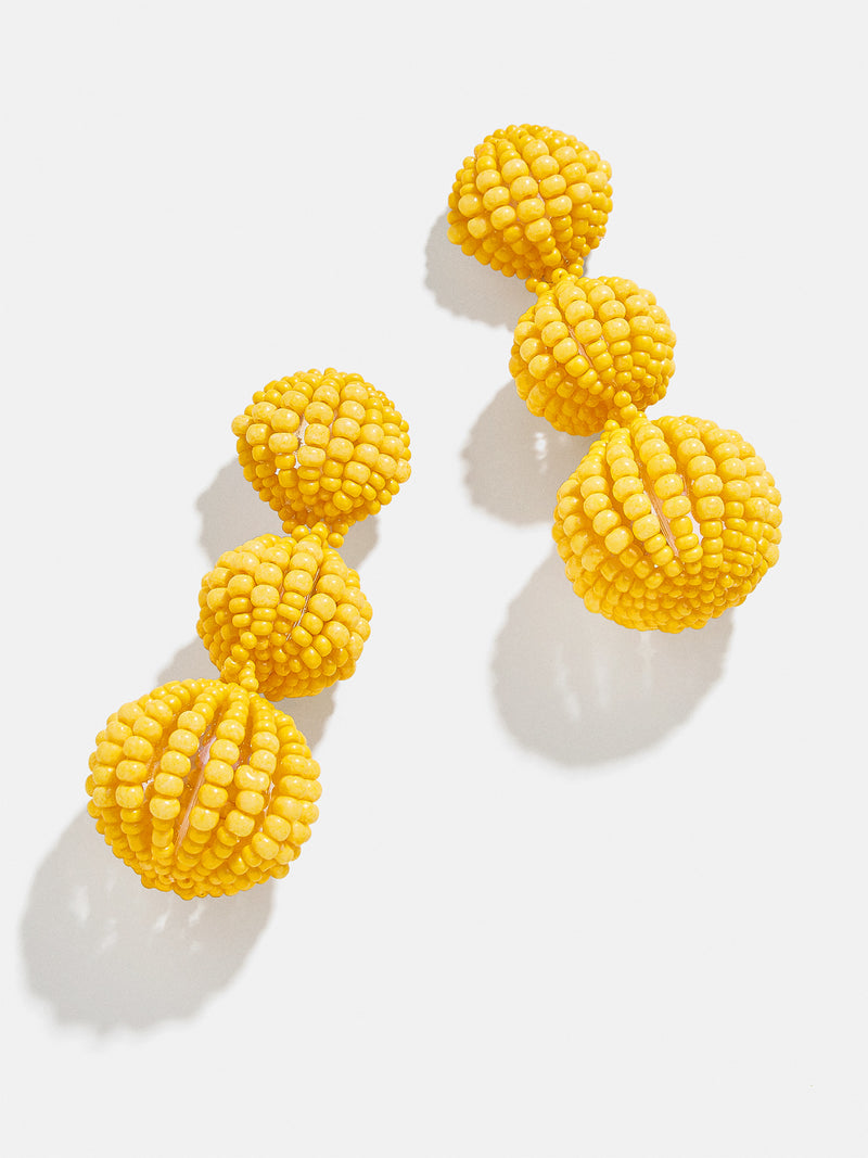 BaubleBar Skylar Earrings - Yellow - Beaded statement earrings