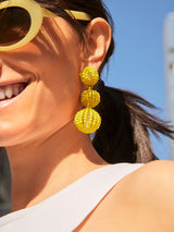 BaubleBar Skylar Earrings - Yellow - Beaded statement earrings