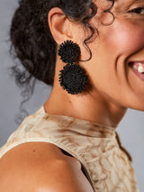 BaubleBar Erin Earrings - Black - Beaded statement earrings