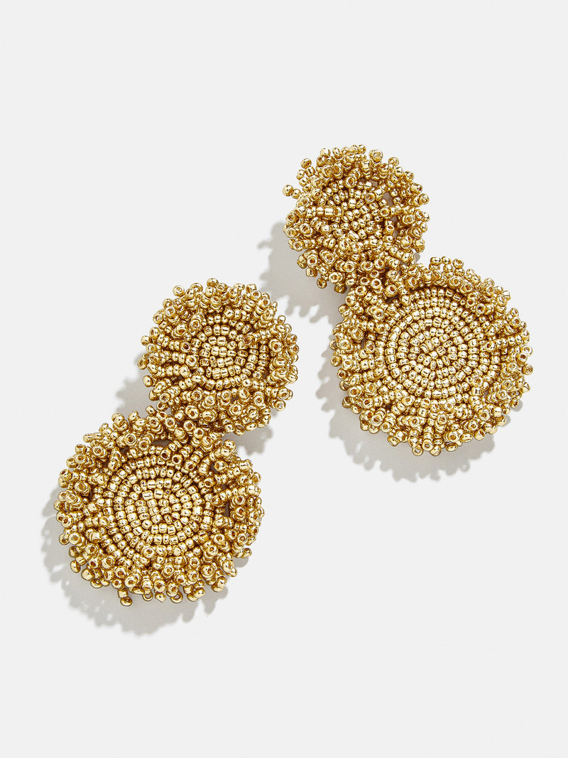 BaubleBar Erin Earrings - Gold - Beaded statement earrings