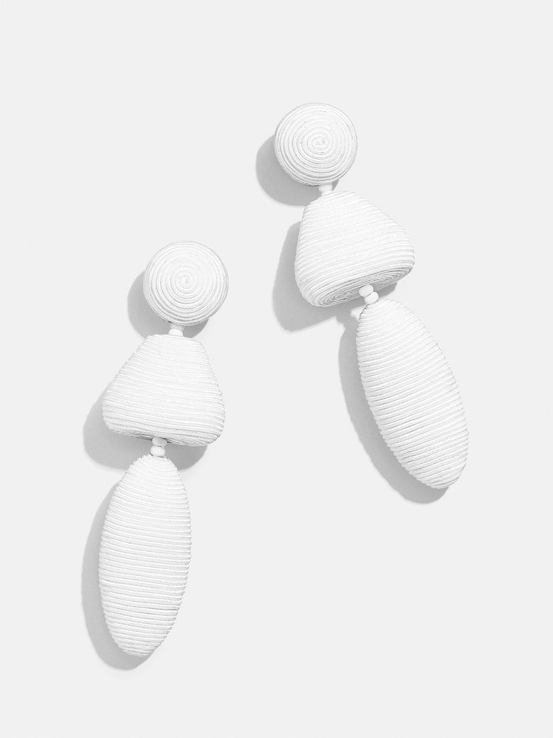 BaubleBar Raquel Earrings - White - Threaded statement earrings