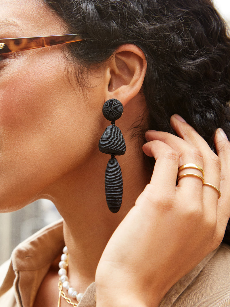 BaubleBar Raquel Earrings - Black - Get an extra 20% off sale styles. Discount applied in cart 