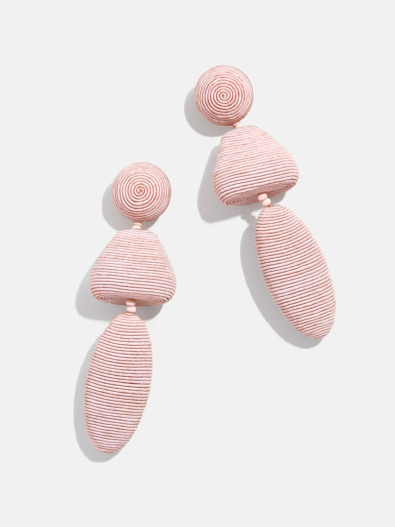 BaubleBar Raquel Earrings - Blush - Threaded statement earrings