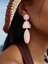 BaubleBar Raquel Earrings - Blush - Threaded statement earrings