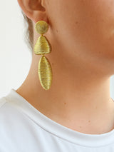 BaubleBar Raquel Earrings - Gold - Threaded statement earrings