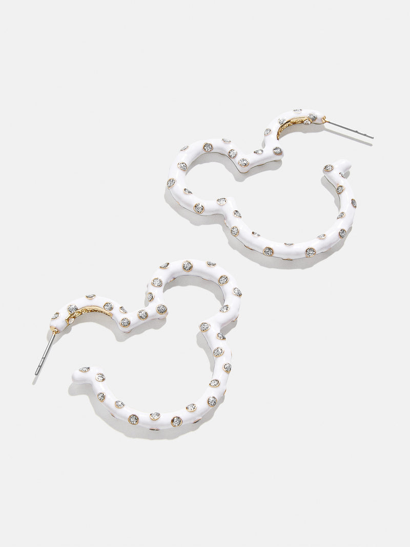 BaubleBar White - Disney hoop earrings