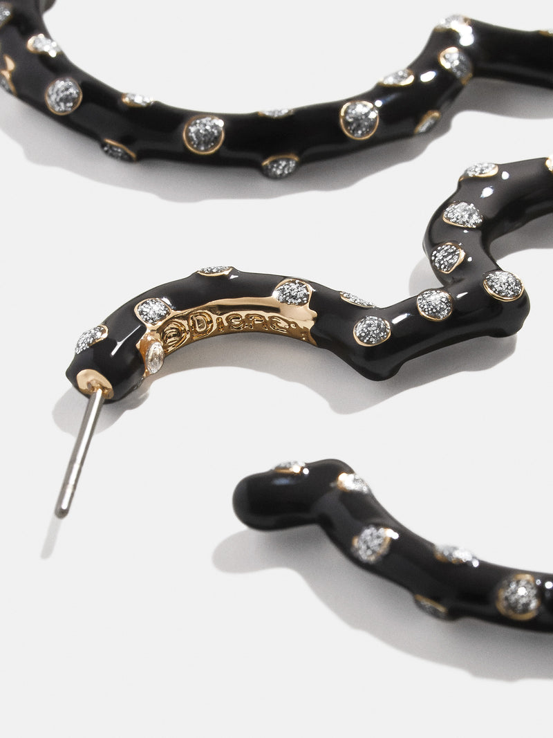 BaubleBar Black - Disney hoop earrings