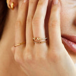 variant:14K Gold Plated Sterling Silver. Pavé Cubic Zirconia Stones